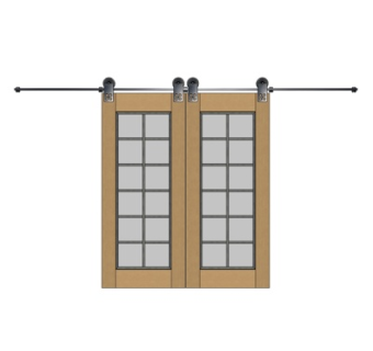 美式推拉门su模型