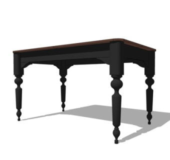 美式餐桌su模型