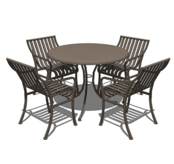 现代户外休闲桌椅su模型