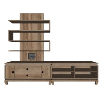 新中式装饰柜su模型