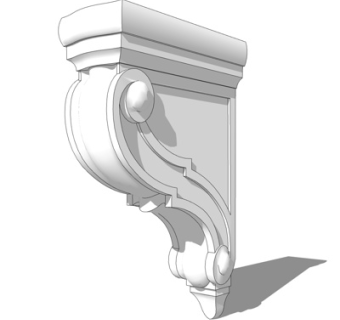 欧式角花su模型