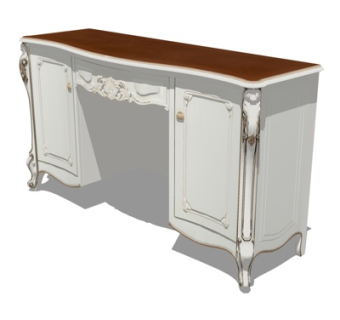 欧式书桌su模型