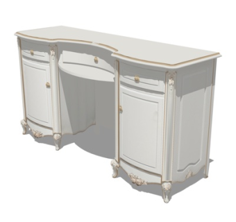 欧式书桌su模型