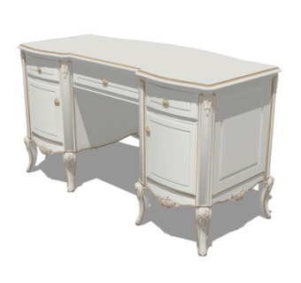 欧式书桌su模型