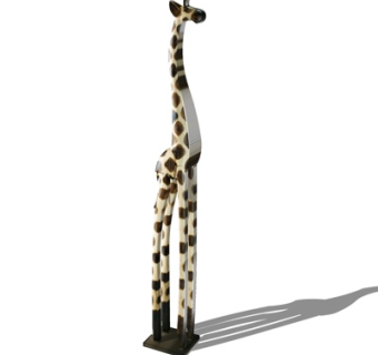 现代长颈鹿装饰品su模型