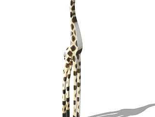 现代<em>长颈鹿</em>装饰品su模型