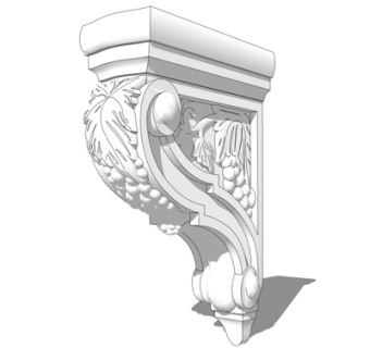欧式角花su模型