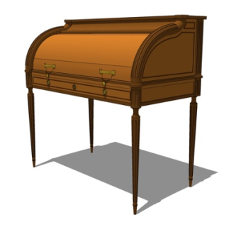 美式装饰柜su模型