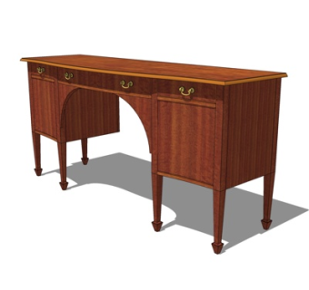 欧式书桌su模型