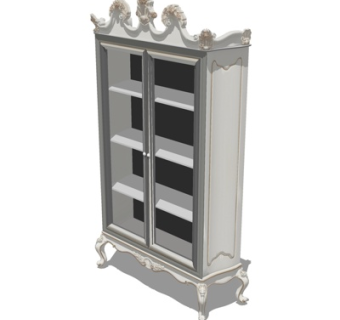 欧式装饰柜su模型