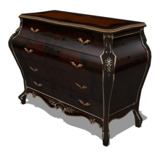 欧式边柜su模型