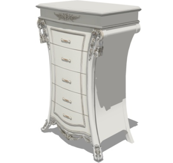 欧式边柜su模型