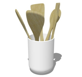 现代厨房用品su模型