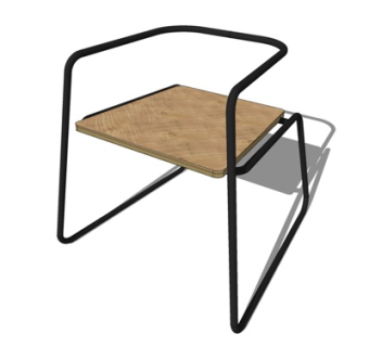 现代休闲椅su模型