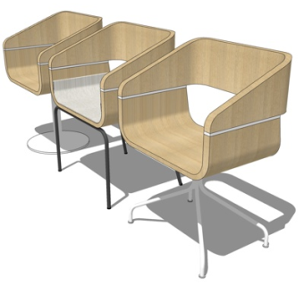 现代休闲椅su模型