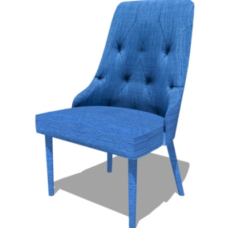 简欧休闲椅su模型