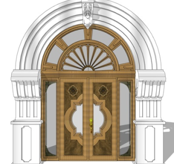 欧式门头su模型