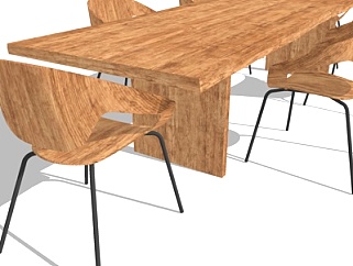 <em>北欧餐桌</em>椅su模型