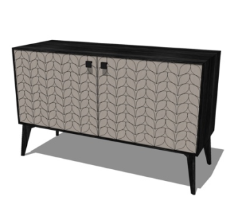 现代斗柜su模型