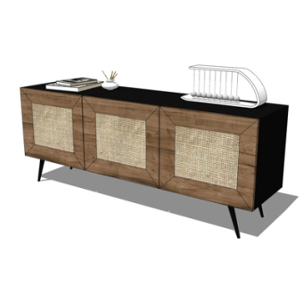 新中式斗柜su模型