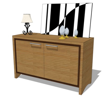 美式斗柜su模型