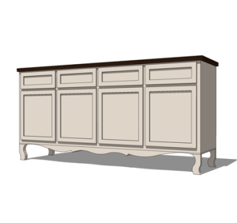 美式斗柜su模型