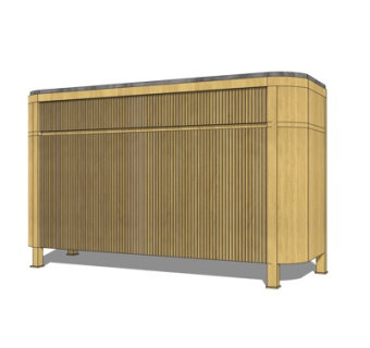 新中式斗柜su模型