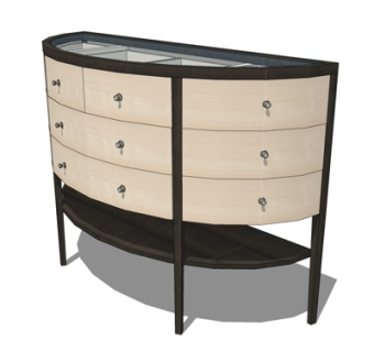 美式斗柜su模型