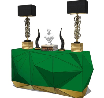 现代斗柜su模型