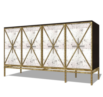 美式斗柜su模型