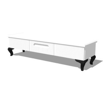 简欧电视柜su模型