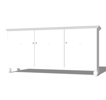 现代斗柜su模型