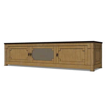 新中式斗柜su模型