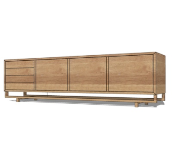 新中式斗柜su模型