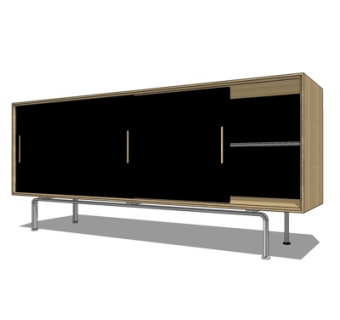 现代斗柜su模型