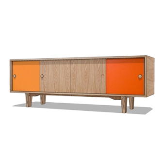 现代斗柜su模型