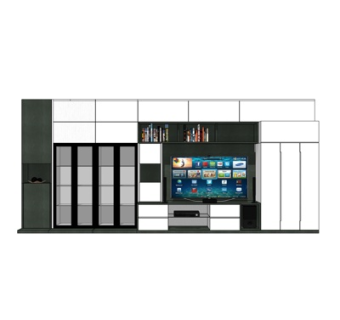 现代电视柜su模型