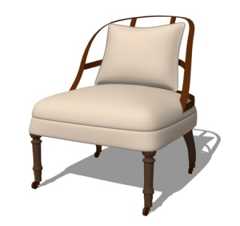 美式休闲椅su模型