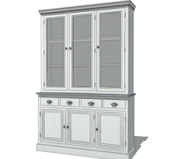 美式酒柜su模型