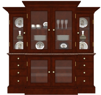 美式酒柜su模型