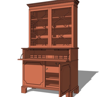 欧式酒柜su模型