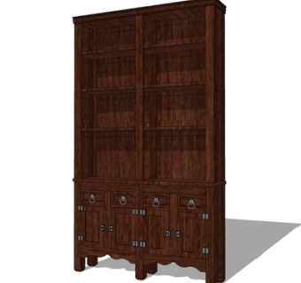 中式酒柜su模型