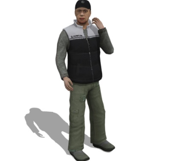 现代站姿男性su模型