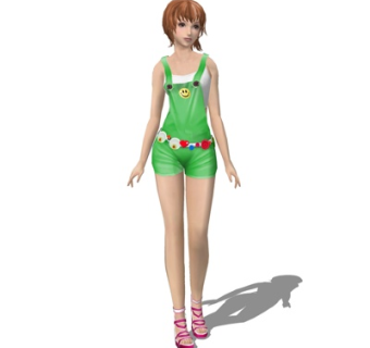 现代站姿女性su模型