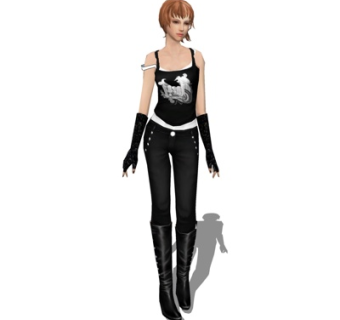 现代站姿女性su模型