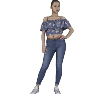 现代站姿女性su模型