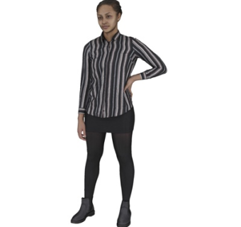 现代站姿女性su模型