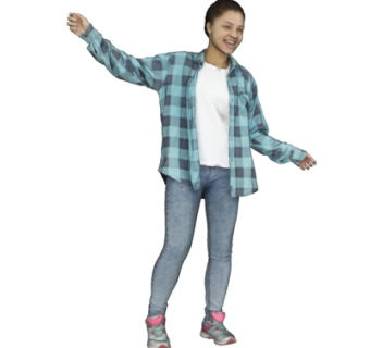现代站姿女性su模型