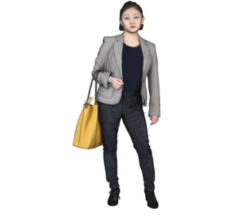 现代站姿女性su模型