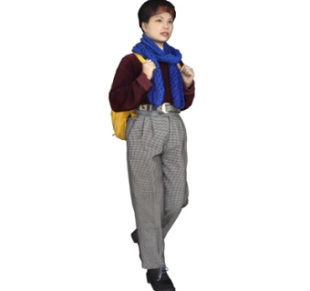 现代走姿女性su模型